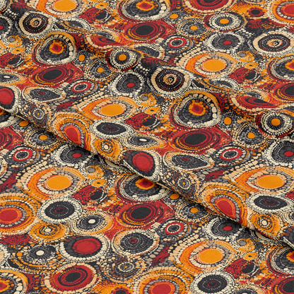 Aboriginal Circles and Dots Pattern 3 Quilting Cotton Fabric