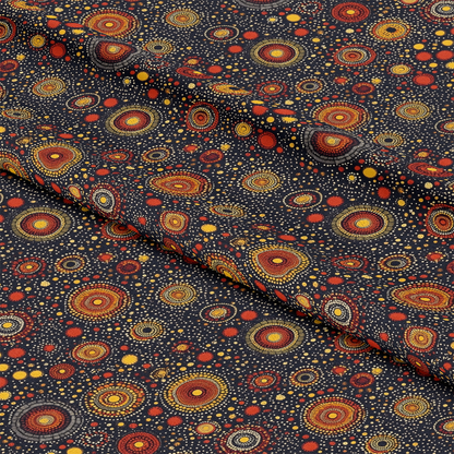 Aboriginal Circles and Dots Pattern 6 Quilting Cotton Fabric