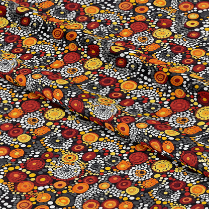 Aboriginal Circles and Dots Pattern 9 Quilting Cotton Fabric