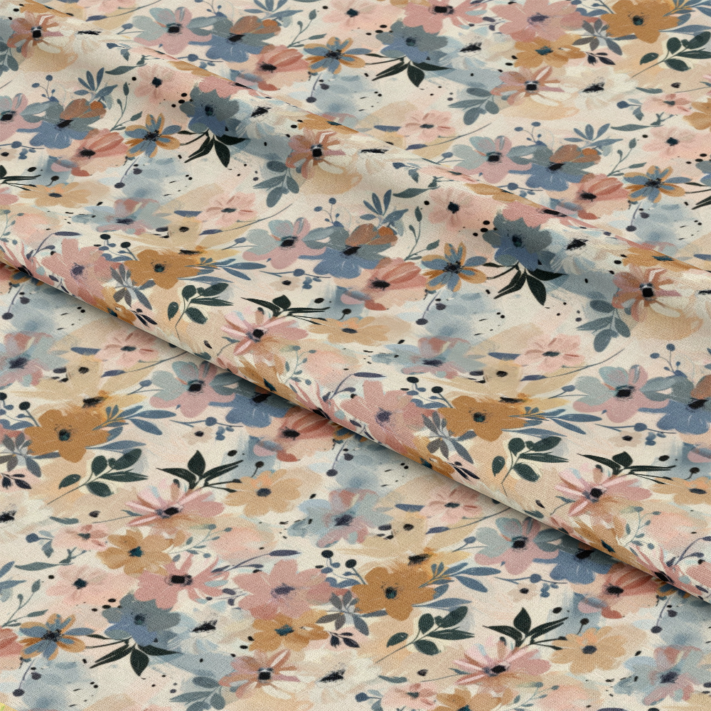 Abstract Meadow Flowers Pattern 2 Quilting Cotton Fabric