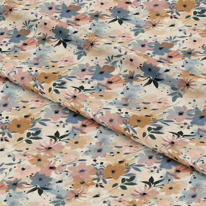 Abstract Meadow Flowers Pattern 2 Quilting Cotton Fabric