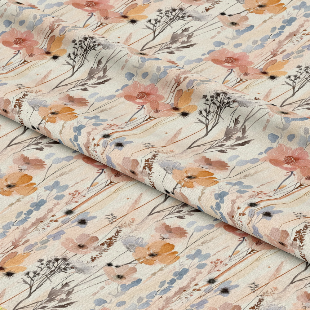 Abstract Meadow Flowers Pattern 3 Quilting Cotton Fabric