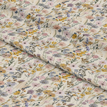 Abstract Meadow Flowers Pattern 4 Quilting Cotton Fabric