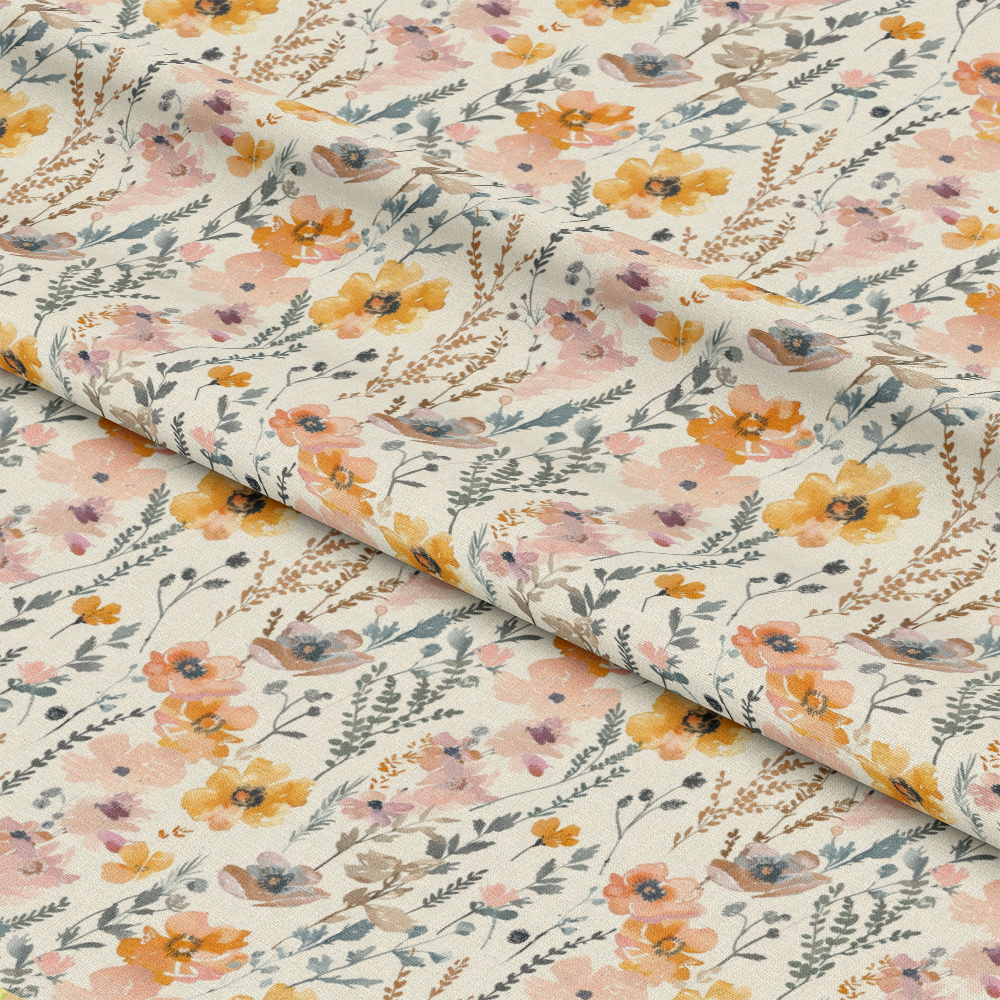 Abstract Meadow Flowers Pattern 5 Quilting Cotton Fabric