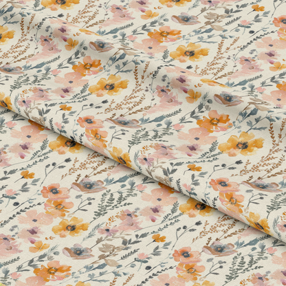 Abstract Meadow Flowers Pattern 5 Quilting Cotton Fabric