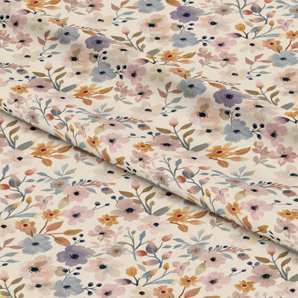 Abstract Meadow Flowers Pattern 6 Quilting Cotton Fabric