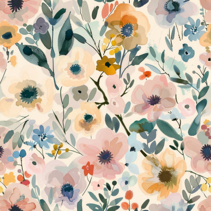 Abstract Meadow Flowers Pattern 7 Quilting Cotton Fabric