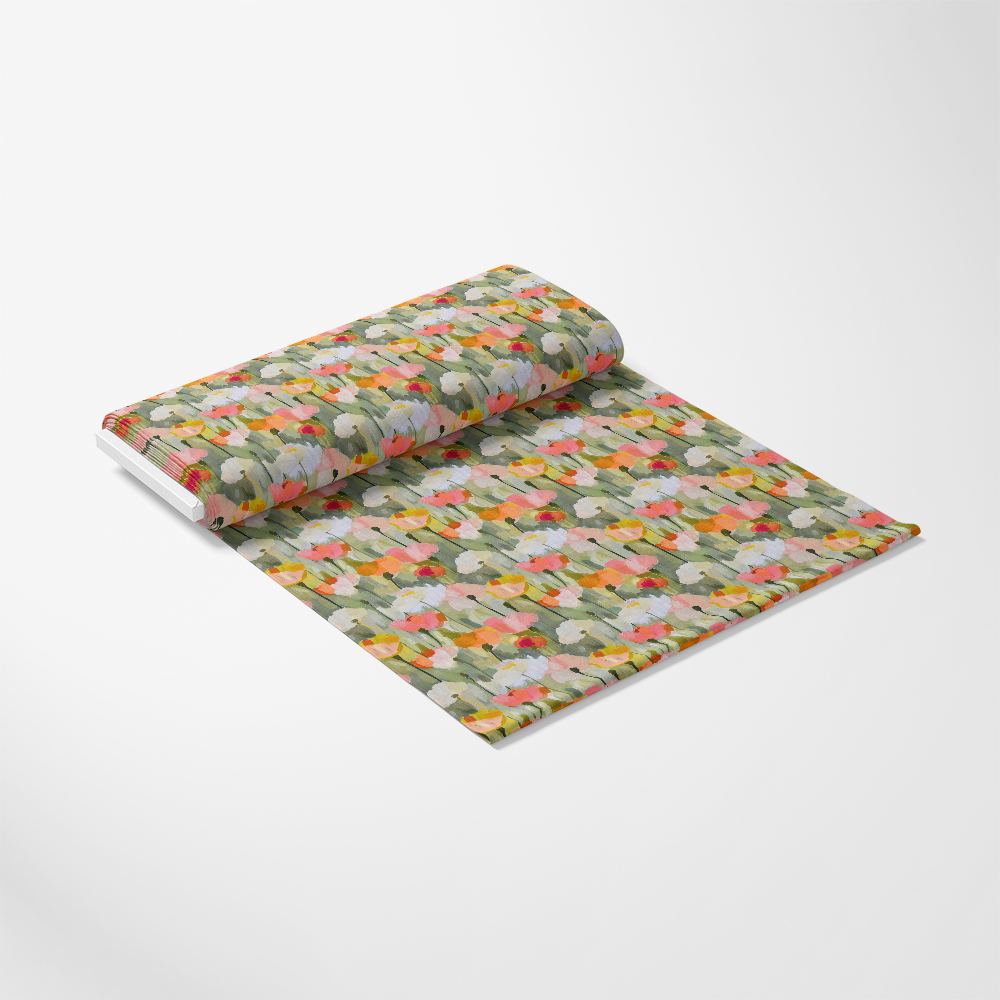 Abstract Poppy Paintings Pattern 2 Quilting Cotton Fabric