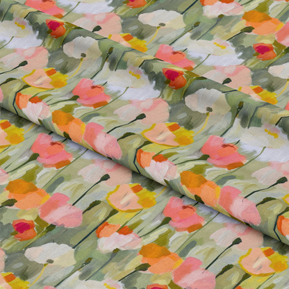 Abstract Poppy Paintings Pattern 2 Quilting Cotton Fabric
