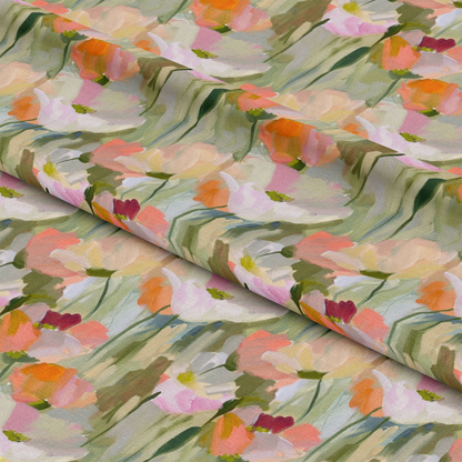Abstract Poppy Paintings Pattern 3 Quilting Cotton Fabric