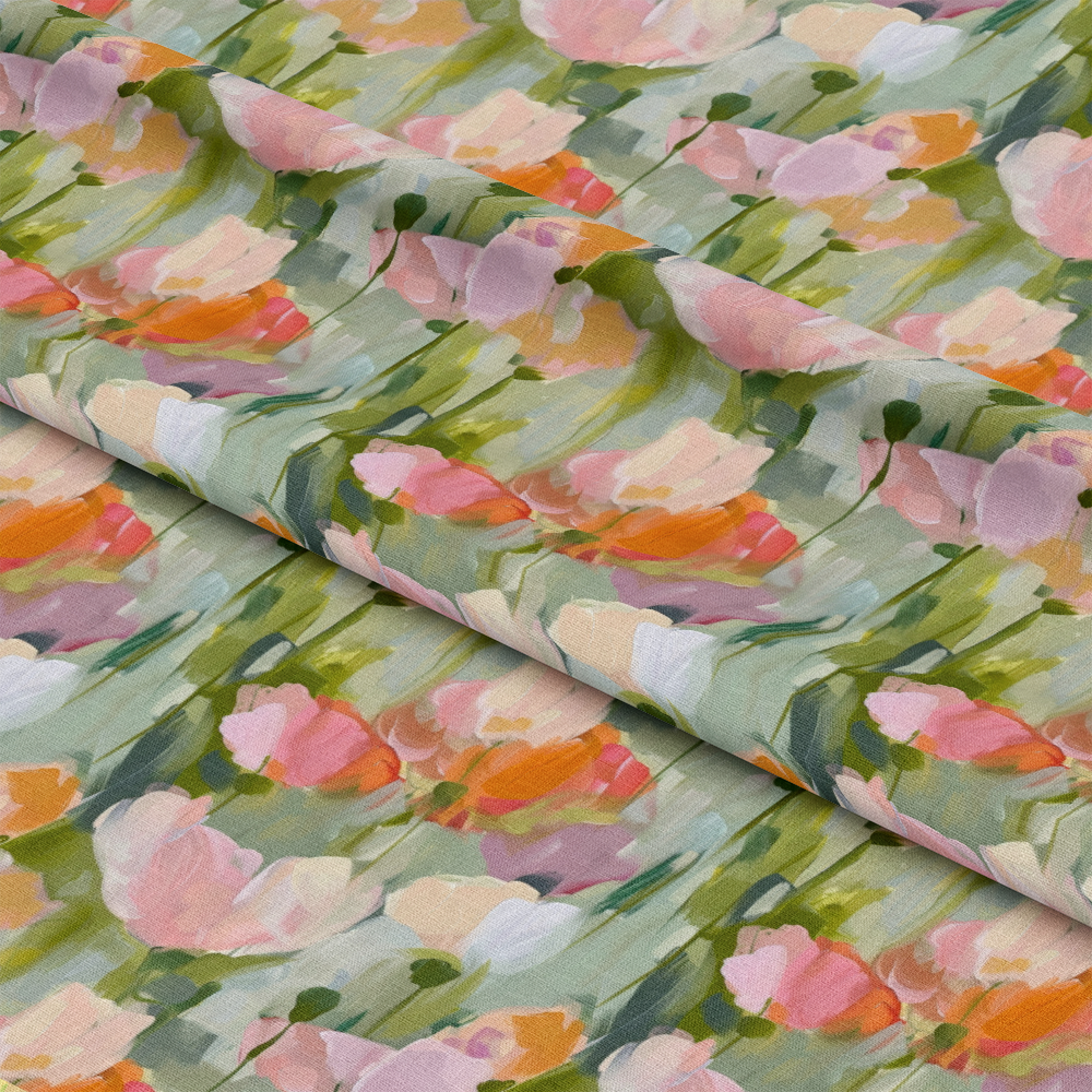 Abstract Poppy Paintings Pattern 4 Quilting Cotton Fabric