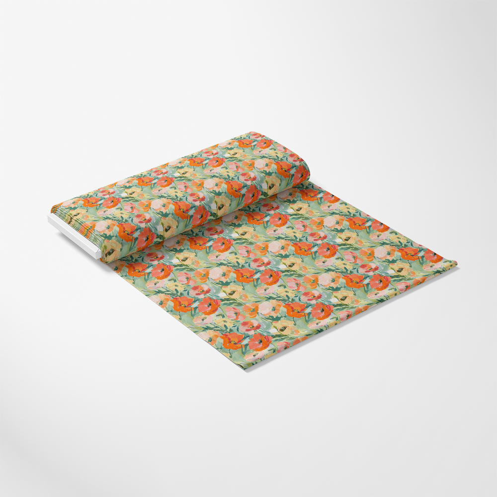 Abstract Poppy Paintings Pattern 5 Quilting Cotton Fabric