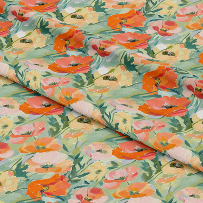 Abstract Poppy Paintings Pattern 5 Quilting Cotton Fabric