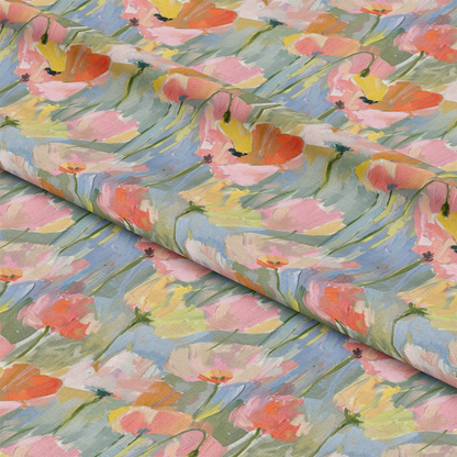 Abstract Poppy Paintings Pattern 6 Quilting Cotton Fabric