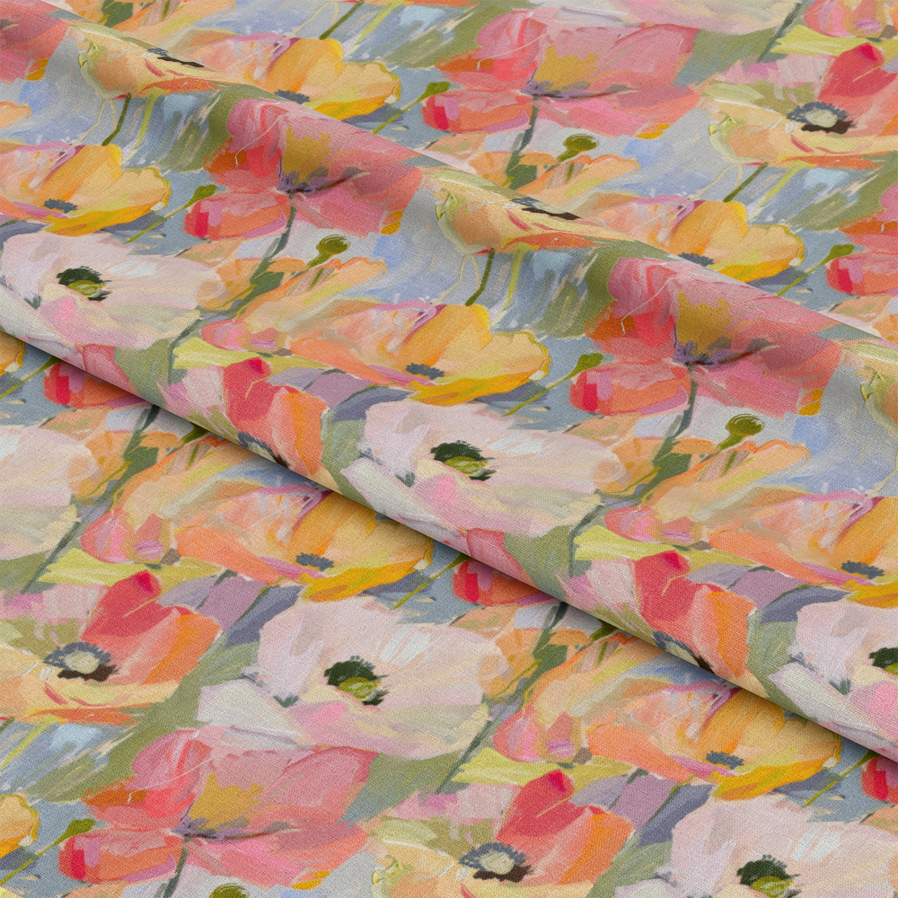 Abstract Poppy Paintings Pattern 7 Quilting Cotton Fabric