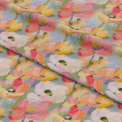 Abstract Poppy Paintings Pattern 7 Quilting Cotton Fabric