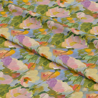 Abstract Poppy Paintings Pattern 8 Quilting Cotton Fabric