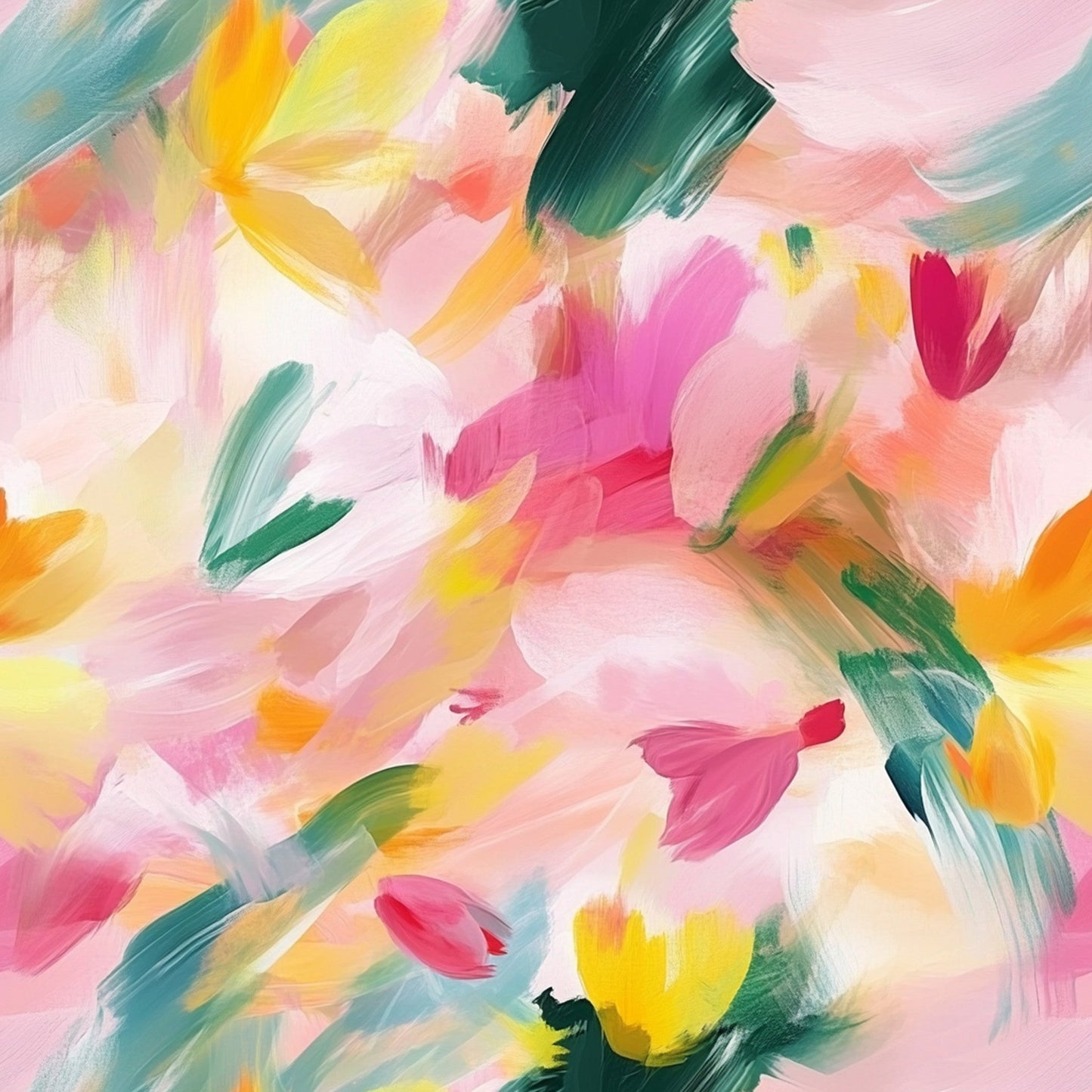 Abstract Spring Blossom Pattern 16 Quilting Cotton Fabric