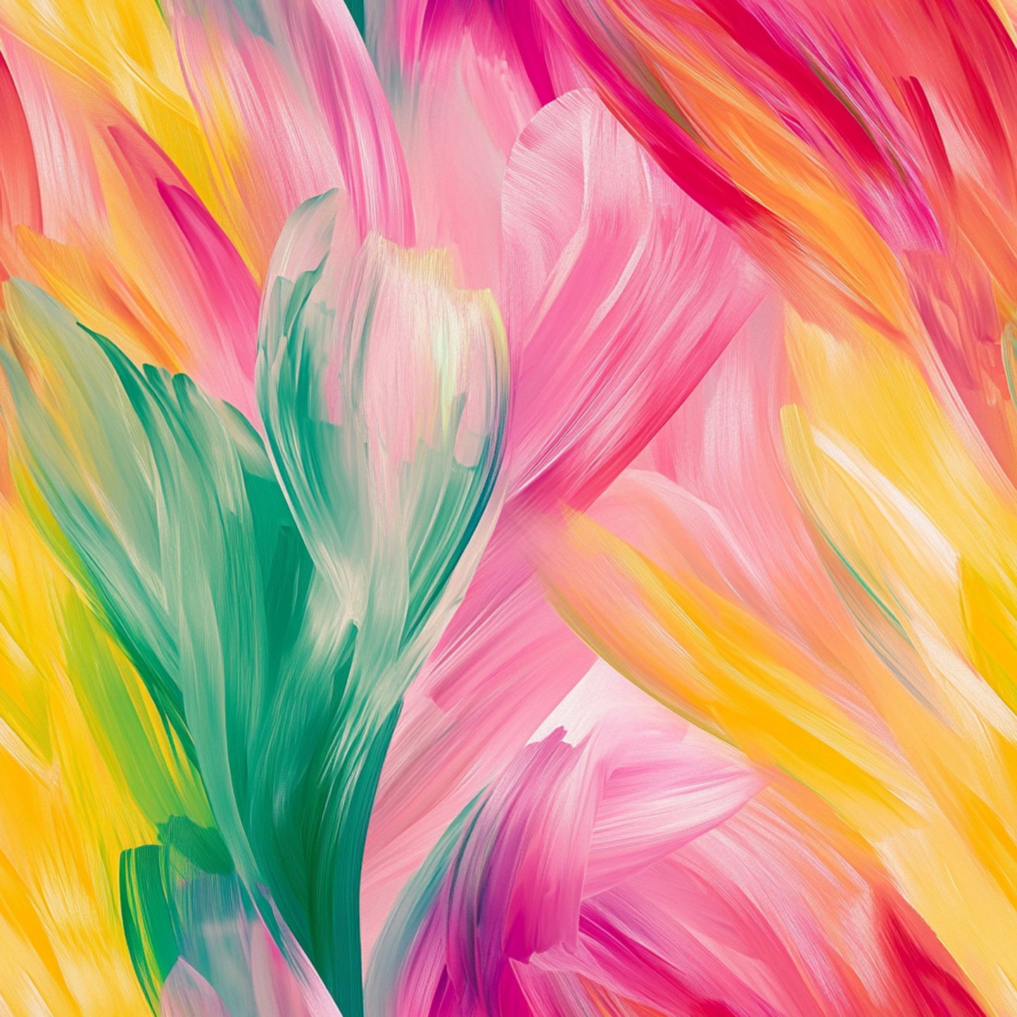 Abstract Spring Blossom Pattern 4 Quilting Cotton Fabric