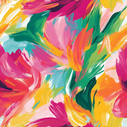 Brushstroke Bouquet Pattern 8 Minky Fabric