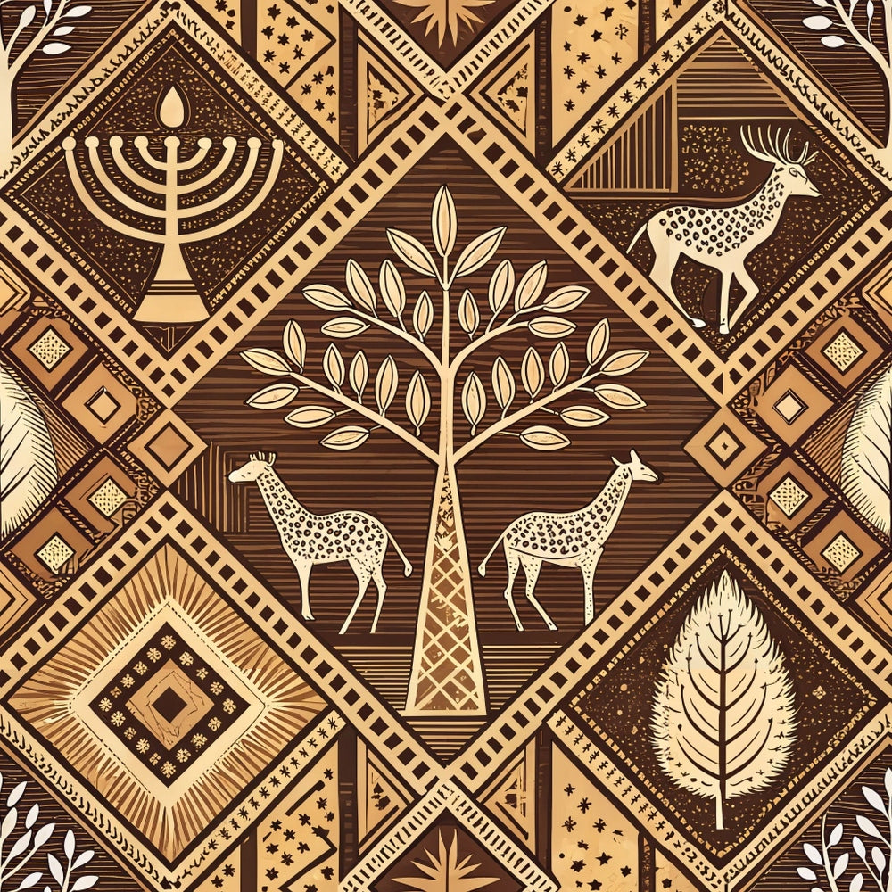 Serengeti Patchwork Pattern 10 Minky Fabric
