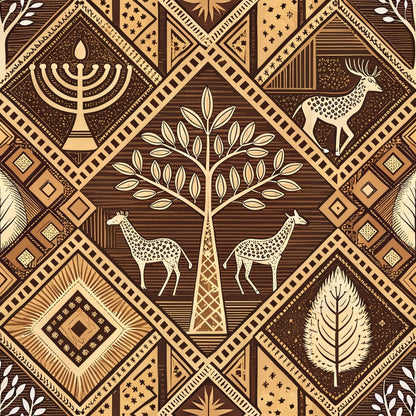 Serengeti Patchwork Pattern 10 Minky Fabric