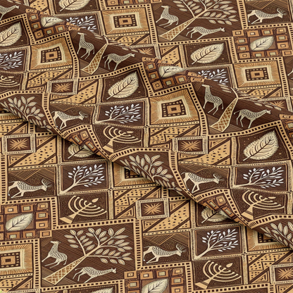 African Mud Cloth Line Art Pattern 10 Quilting Cotton Fabric