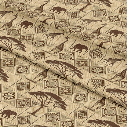 African Mud Cloth Line Art Pattern 3 Quilting Cotton Fabric