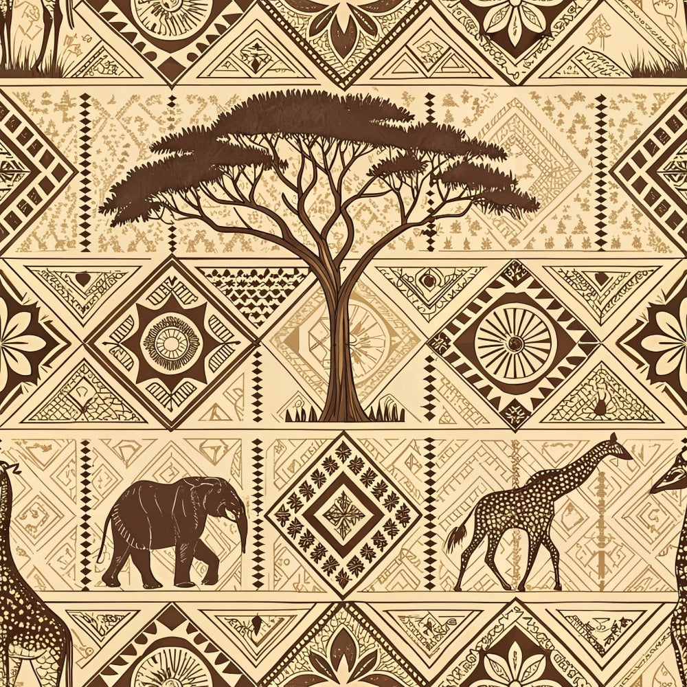 Serengeti Patchwork Pattern 3 Minky Fabric