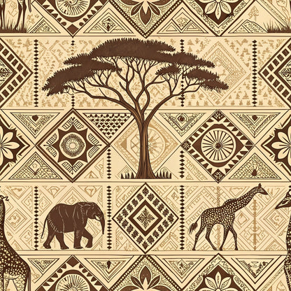 Serengeti Patchwork Pattern 3 Minky Fabric