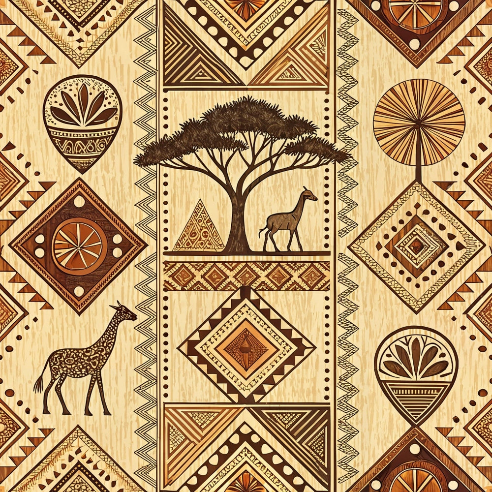 Serengeti Patchwork Pattern 4 Minky Fabric