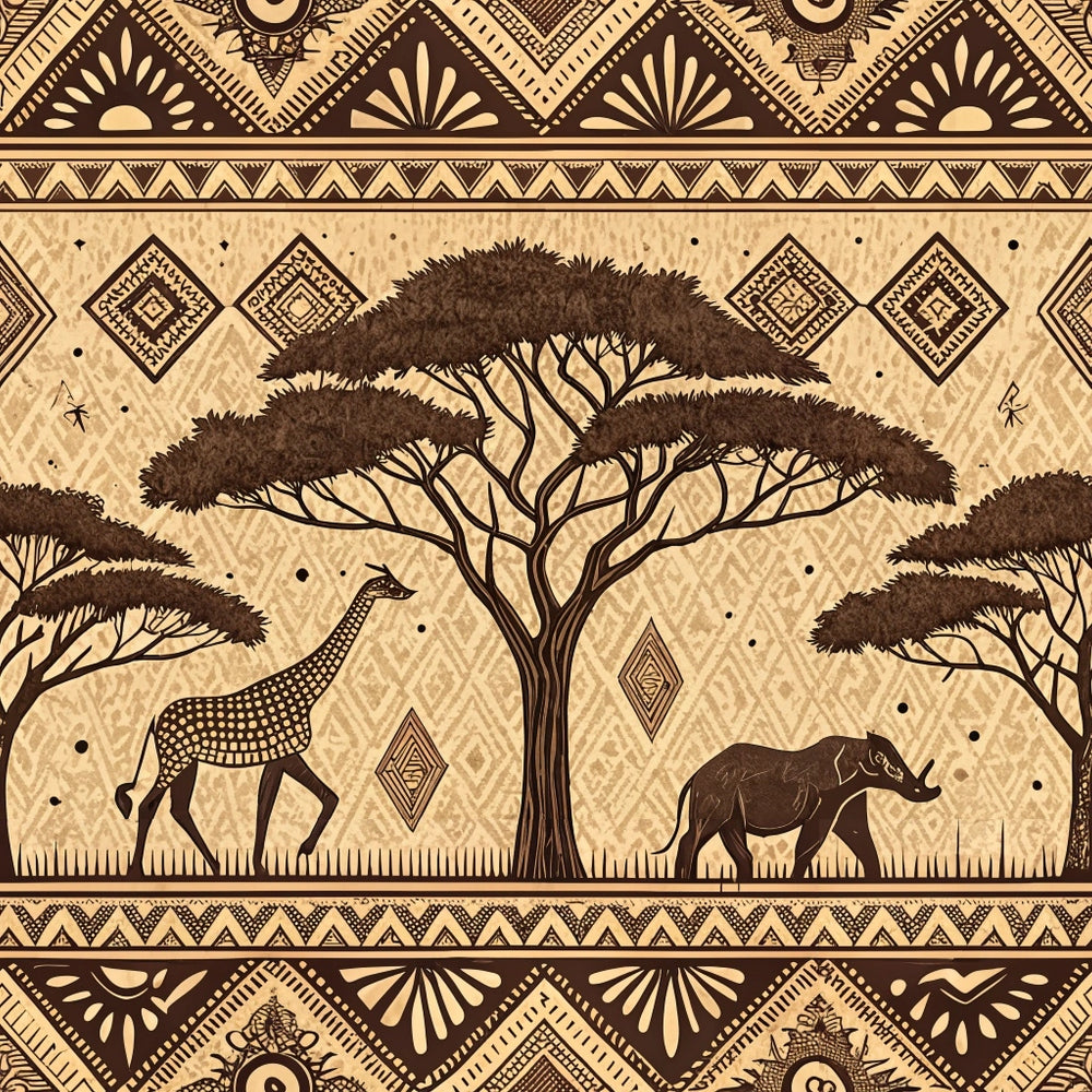 Serengeti Patchwork Pattern 6 Minky Fabric