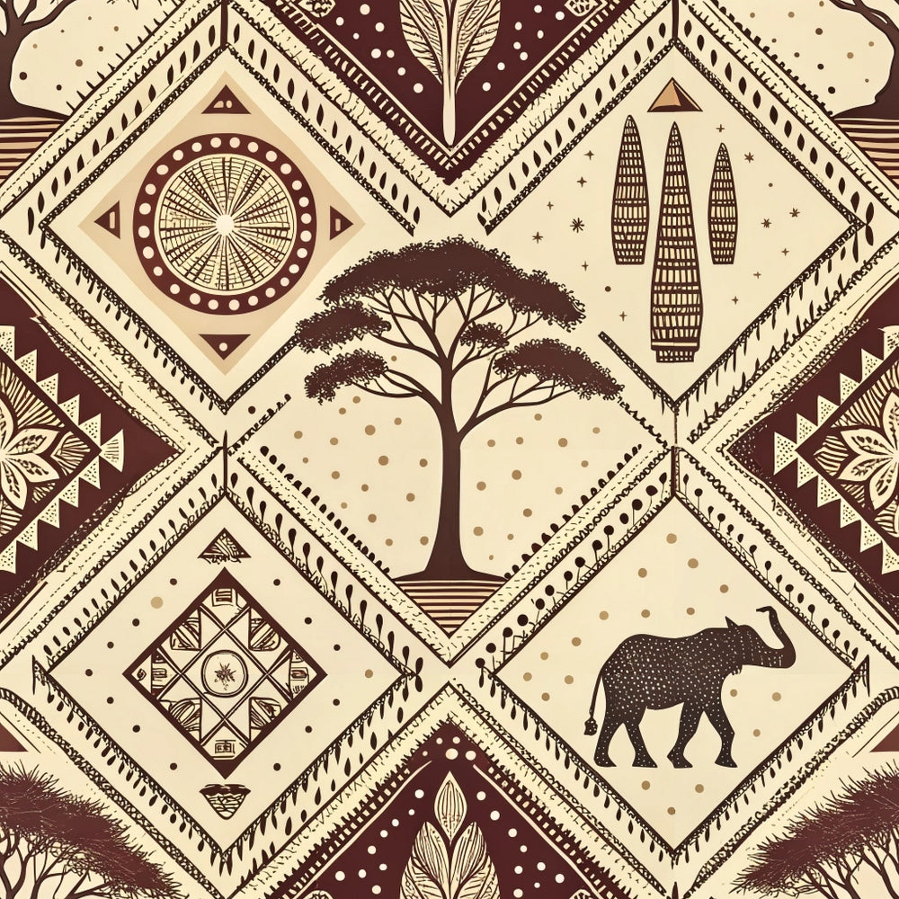 Serengeti Patchwork Pattern 8 Minky Fabric