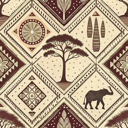 Serengeti Patchwork Pattern 8 Minky Fabric