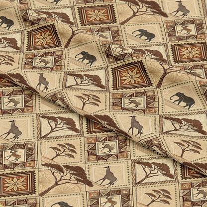 African Mud Cloth Line Art Pattern 9 Quilting Cotton Fabric