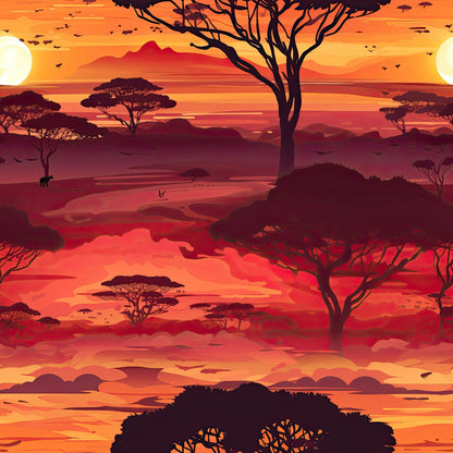 Serengeti Dusk Pattern 10 Minky Fabric