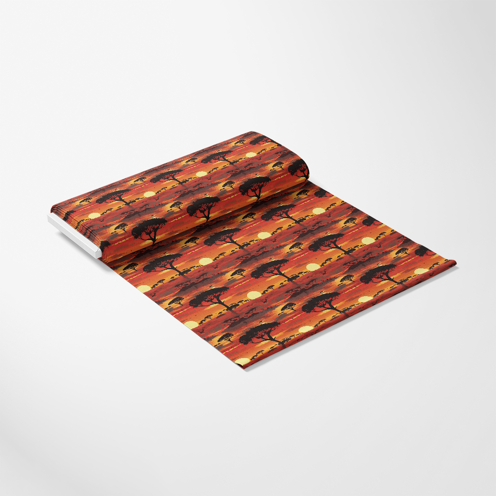 African Safari Sunset Pattern 1 Quilting Cotton Fabric