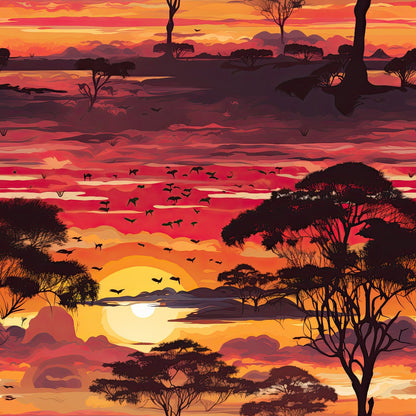 Serengeti Dusk Pattern 2 Minky Fabric