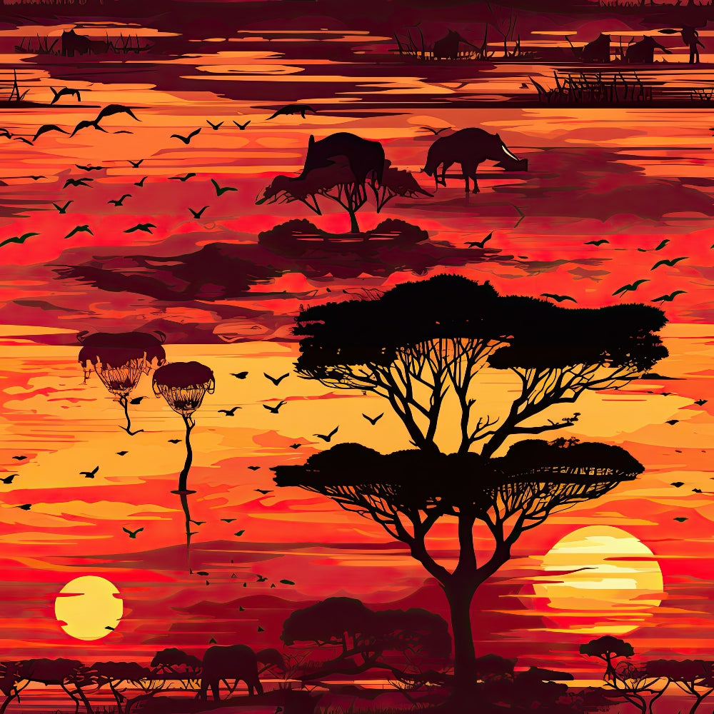 Serengeti Dusk Pattern 3 Minky Fabric
