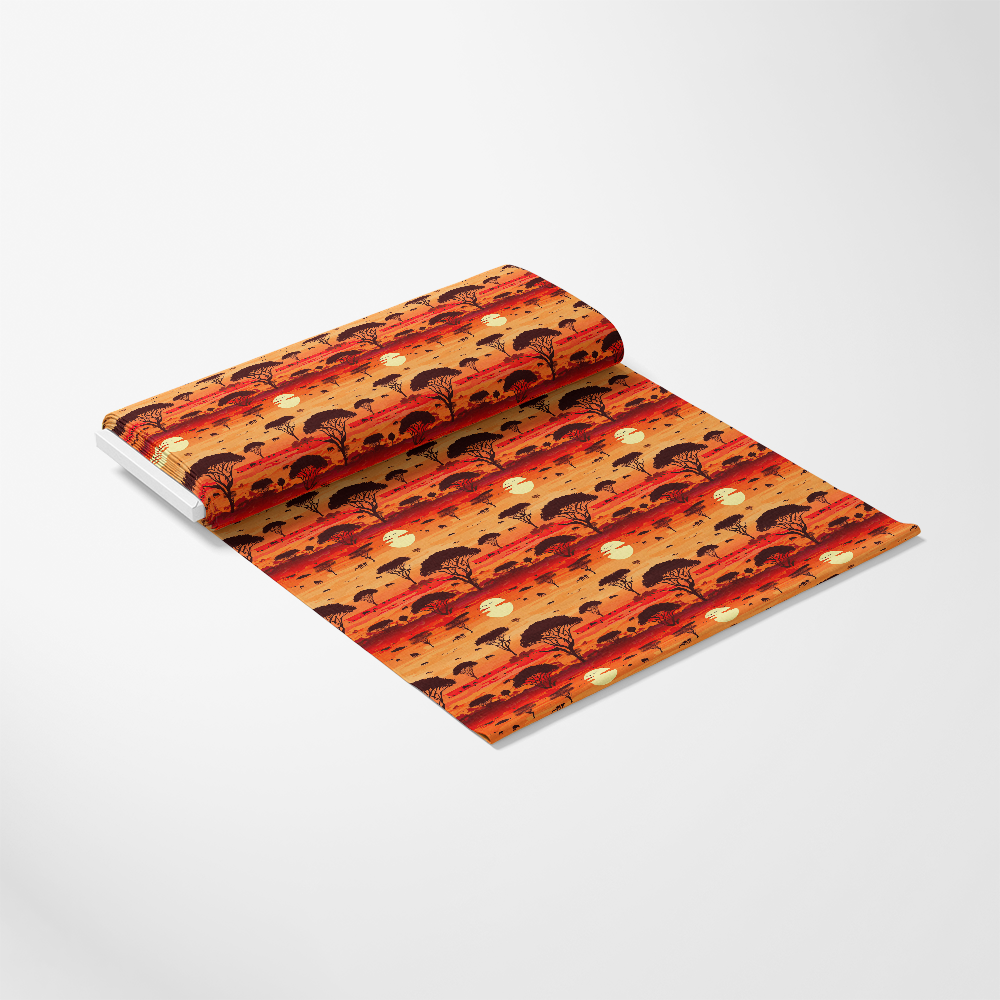 African Safari Sunset Pattern 4 Quilting Cotton Fabric
