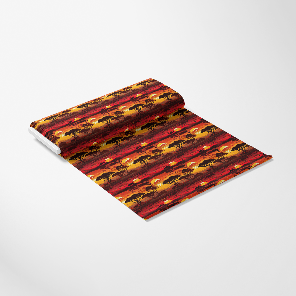 African Safari Sunset Pattern 6 Quilting Cotton Fabric