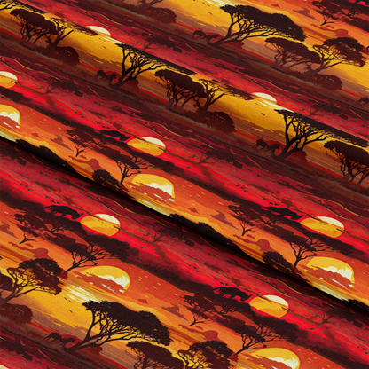 African Safari Sunset Pattern 6 Quilting Cotton Fabric