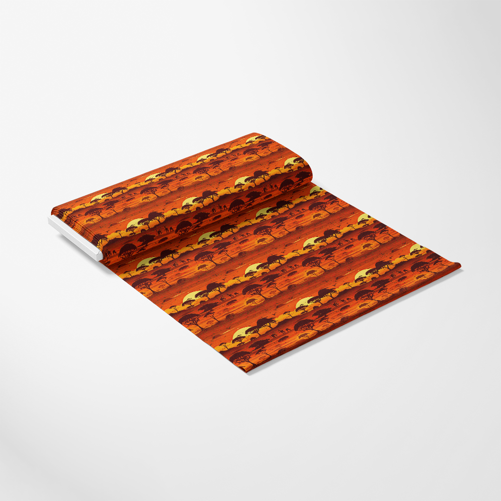 African Safari Sunset Pattern 8 Quilting Cotton Fabric