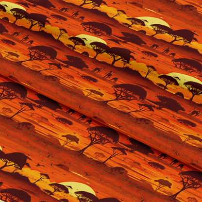 African Safari Sunset Pattern 8 Quilting Cotton Fabric