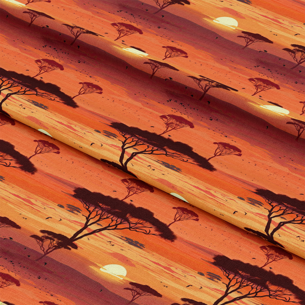 African Safari Sunset Pattern 9 Quilting Cotton Fabric