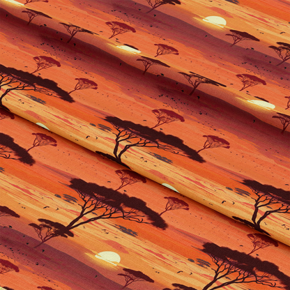 African Safari Sunset Pattern 9 Quilting Cotton Fabric