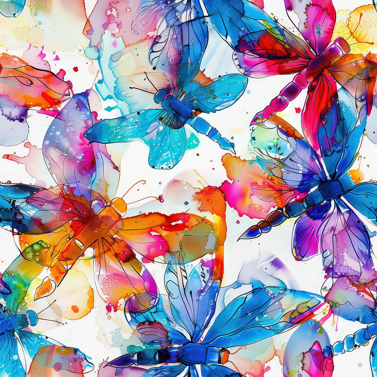 Watercolor Wings Pattern 11 Minky Fabric