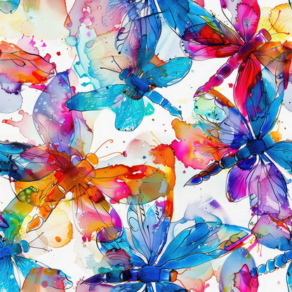 Watercolor Wings Pattern 11 Minky Fabric