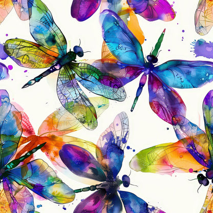 Watercolor Wings Pattern 2 Minky Fabric