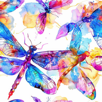 Watercolor Wings Pattern 4 Minky Fabric